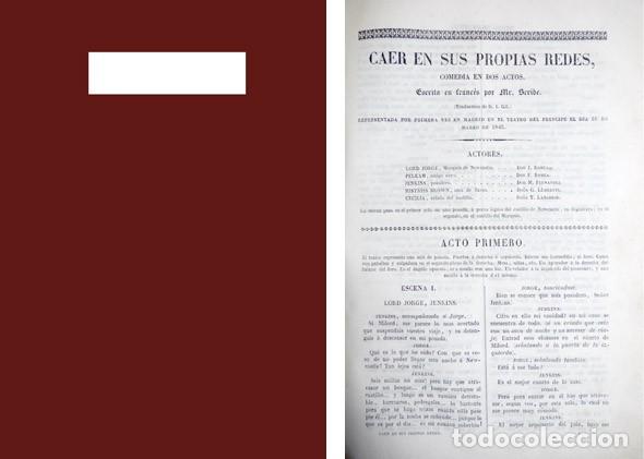 Libros antiguos: SCRIBE, Eug&egrave;ne.  Caer en sus propias redes. Comedia en dos actos. 1843. - Foto 1