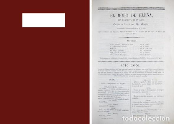 Old books: MICHEL, Marc.  El robo de Elena. Fin de fiesta en un acto. 1843.
