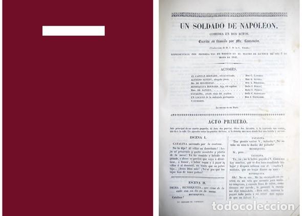 Old books: LAURENCIN (seud&oacute;nimo de P.A. Chapelle).  Un soldado de Napoleon. Comedia en dos actos. 1842.
