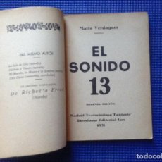 Libros antiguos: EL SONIDO 13 MARIO VERDAGUER. Lote 163506622