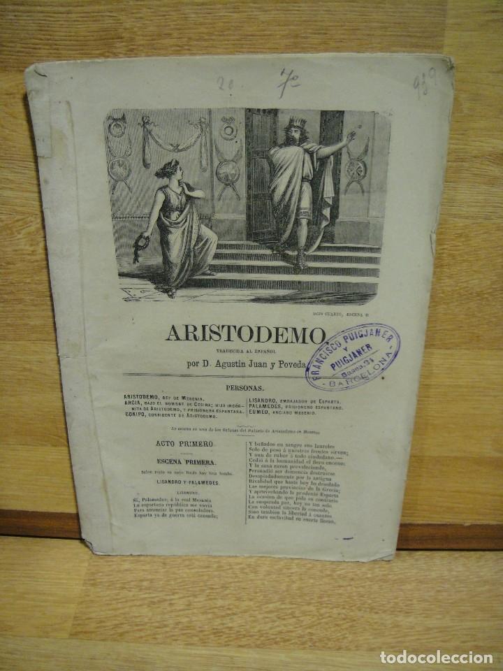 Libros antiguos: aristodemo - vicente monti - Foto 1