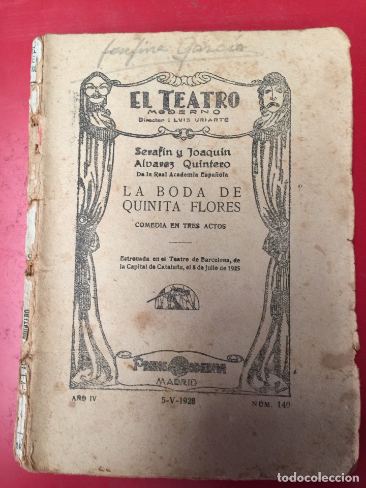 Old books: El teatro moderno - la boda de quinita flores