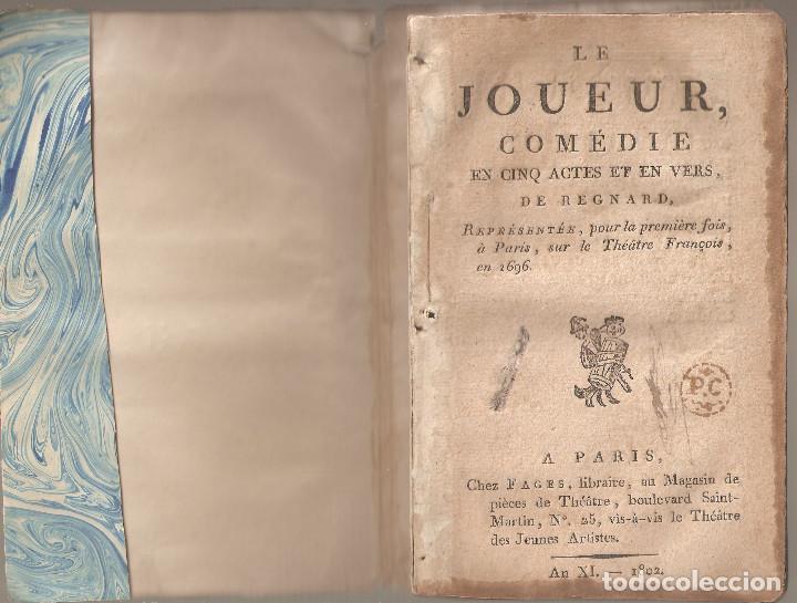 Livros antigos: Le Joueur de Regnard, A&ntilde;o 1.802 (Original).