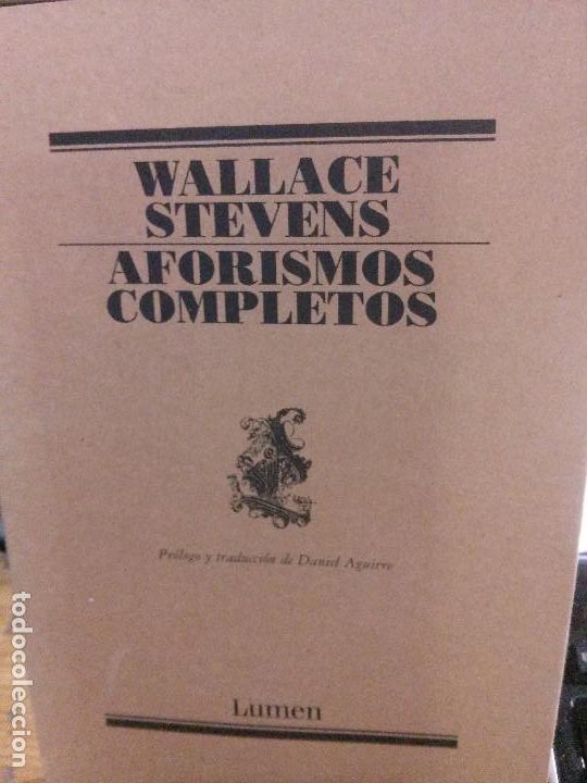Libros antiguos: wallace steves, aforismos completos, lumen. - Foto 1