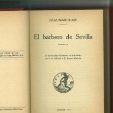 Libros antiguos: EL BARBERO DE SEVILLA.COMEDIA. BEAUMARCHAIS