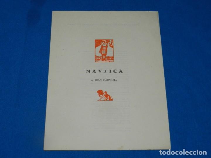 Livros antigos: (MT) PROGRAMA DE TEATRO NAUSICA DE JOAN MARAGALL, 4PAG, BUEN ESTADO