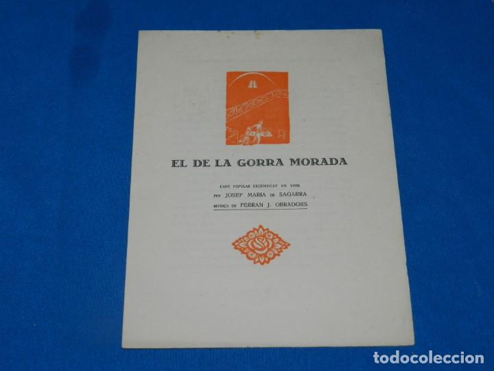 Libros antiguos: (MT) PROGRAMA DE TEATRO EL DE LA GORRA MORADA PER JOSEP MARIA DE SAGARRA - Foto 1
