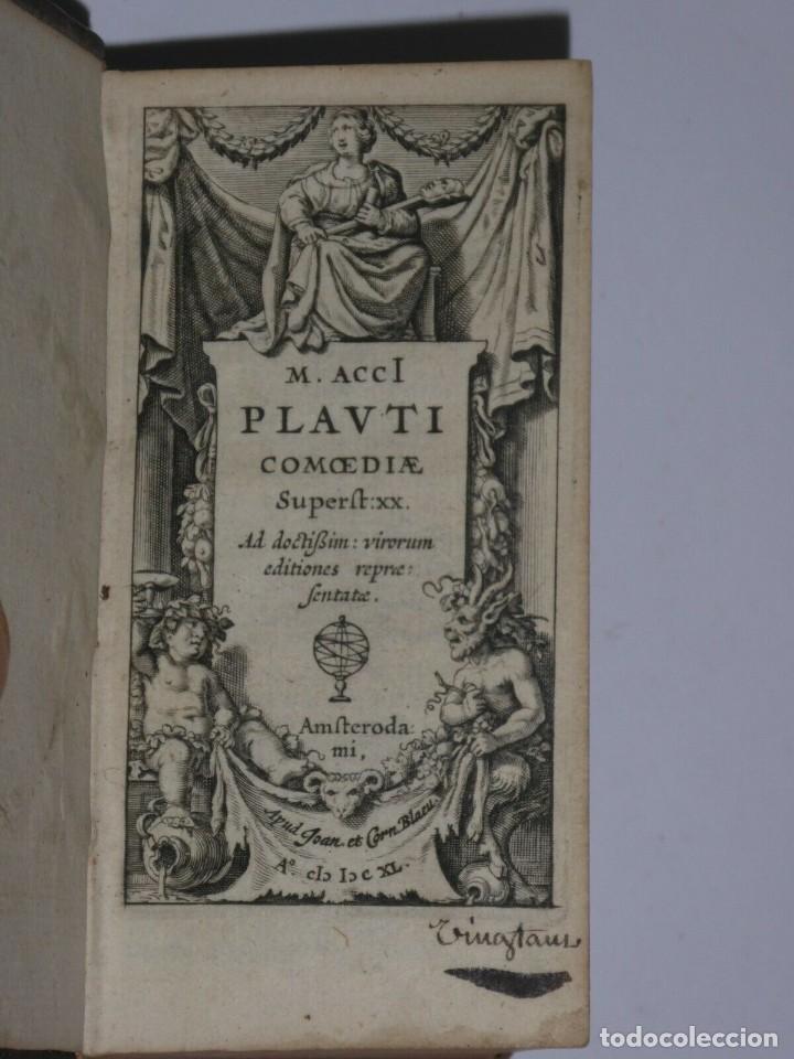 Libros antiguos: PLAUTO. M. ACCI PLAUTI COMOEDIAE. AMSTERDAM, BLAEU. 1640 - Foto 4