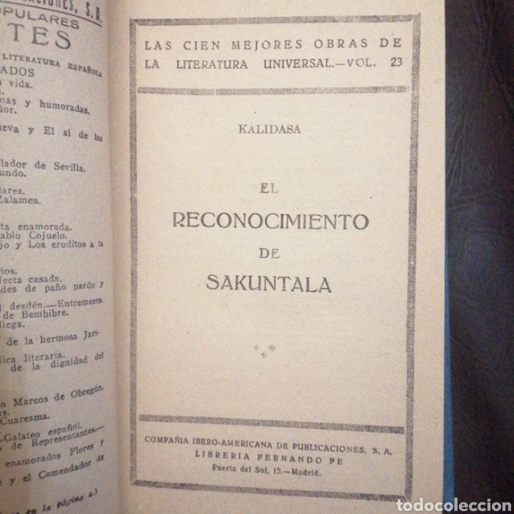 Libros antiguos: El reconocimiento de Sakuntala - Foto 5