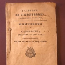 Libros antiguos: 1832 - MOTESCOS Y CAPULETOS - MADRID.