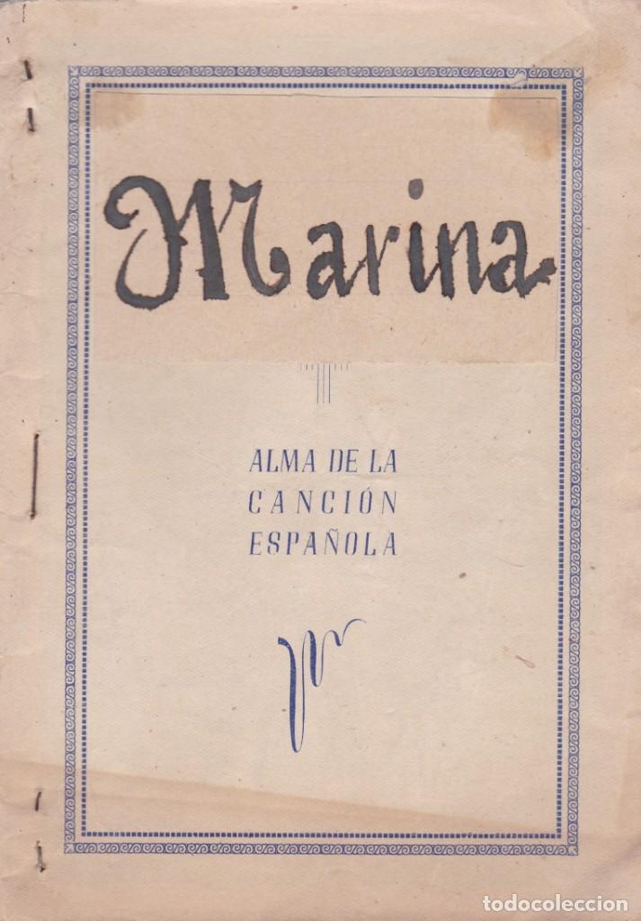 Livres anciens: MARINA - ALMA DE LA CANCION ESPA&Ntilde;OLA - PUBLICACIONES RAFOLS / BARCELONA