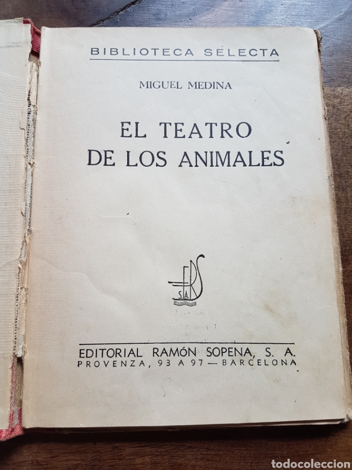 Libros antiguos: Antiguo libro el teatro de los animales - Foto 2