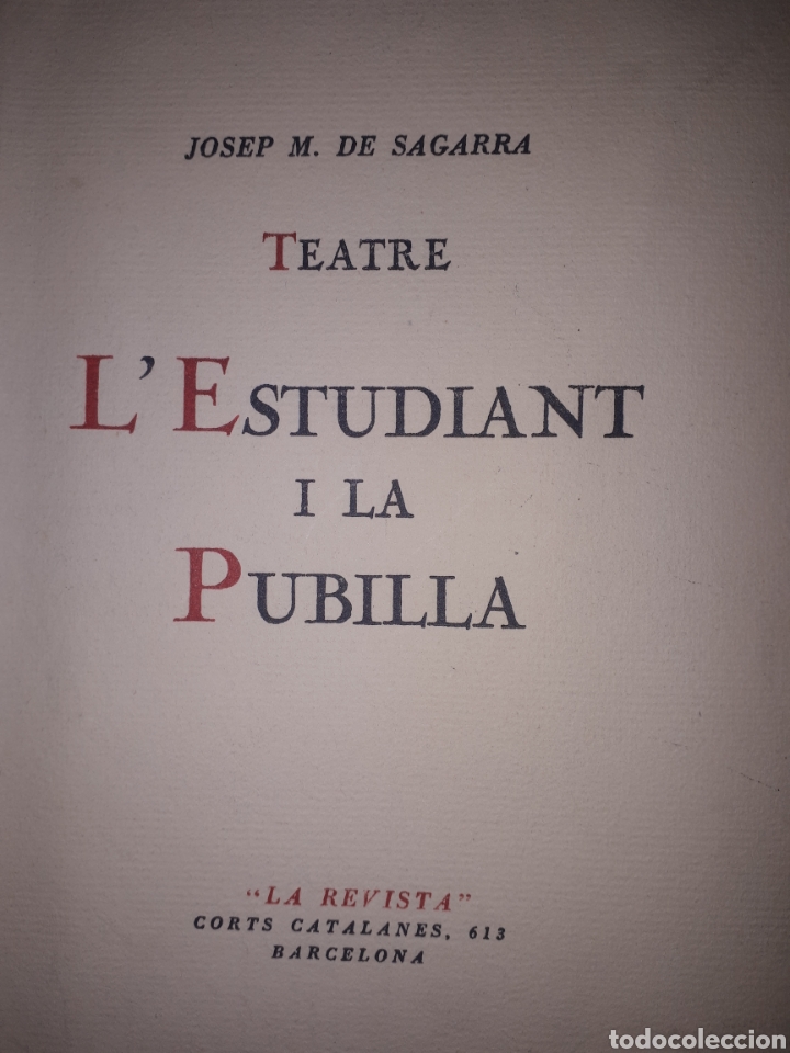 Libros antiguos: LESTUDIANT I LA PUBILLA   JOSEP M&ordf;. DE SEGARRA - Foto 1