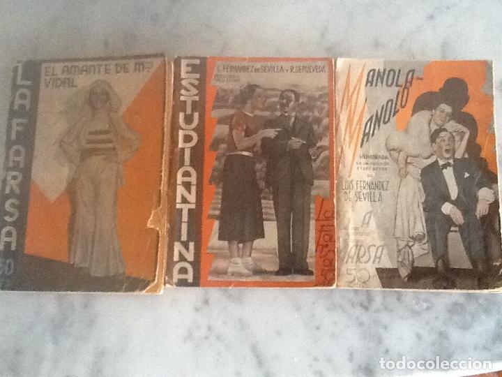 Libros antiguos: La Farsa 3 libros - Foto 1