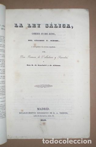 Libros antiguos: SCRIBE, E: LA LEY SALICA. 1848 - Foto 2
