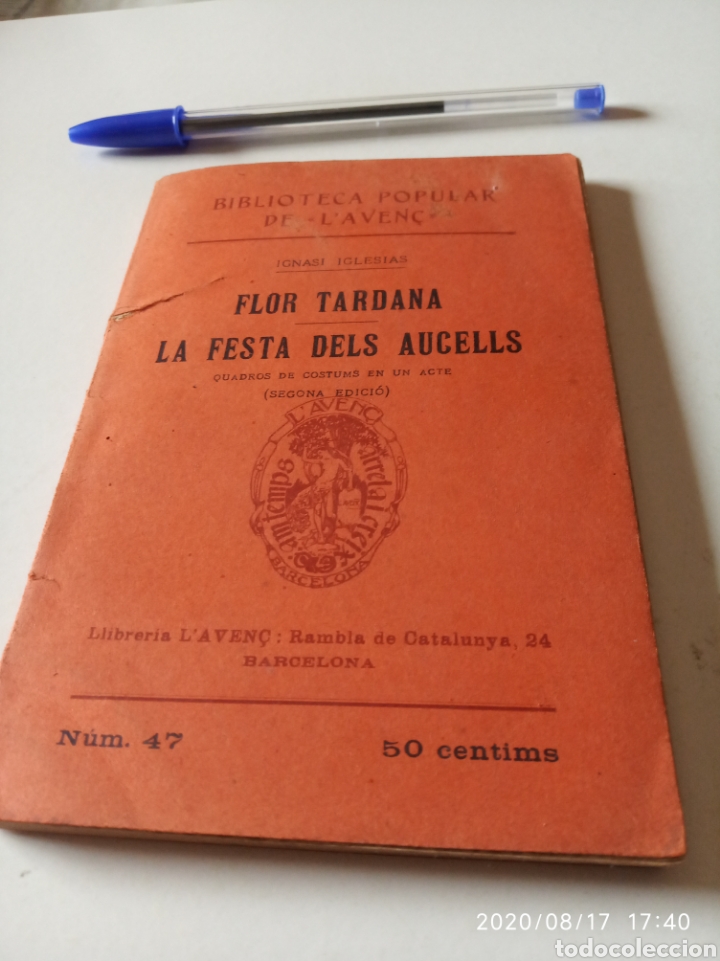 Old books: Libro flor tardana,la Festa Dels Aucells,1911
