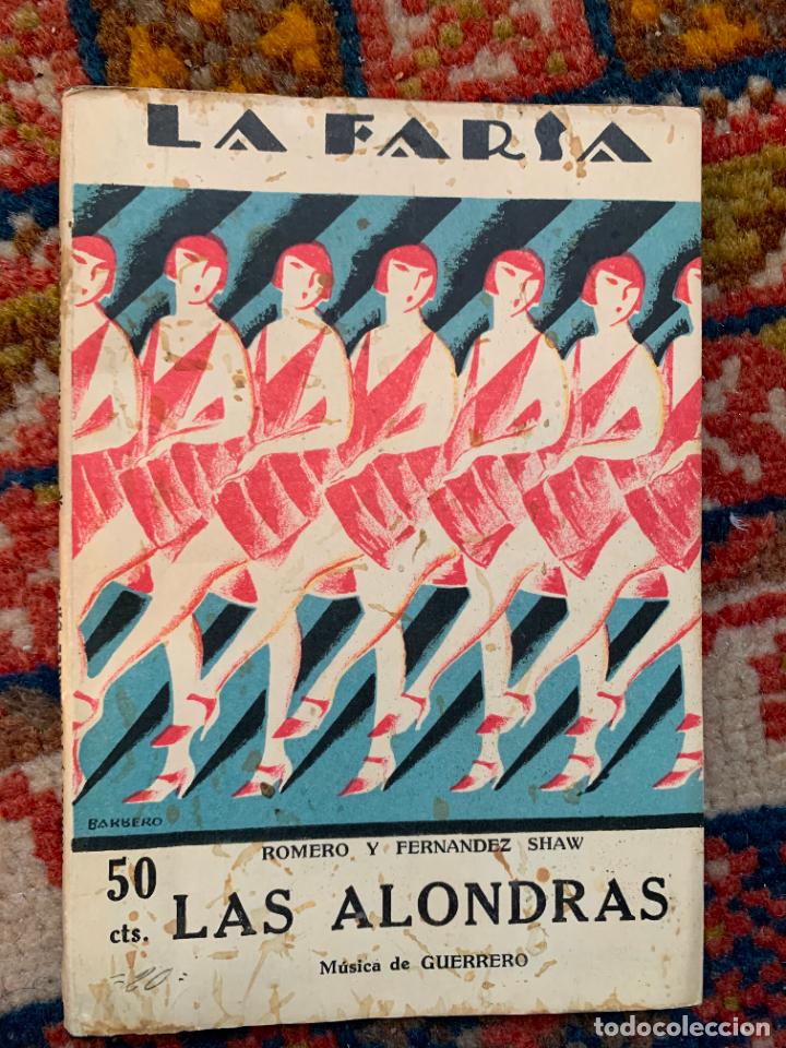 Livres anciens: las alondras romero y fernandez shaw la farsa n&ordm; 15 1927 1&ordf; edici&oacute;n buen estado