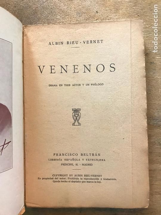 Libros antiguos: VENENOS. AUBIN RIEU -VERNET. - Foto 2
