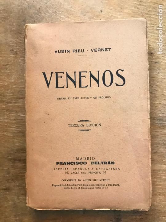 Libros antiguos: VENENOS. AUBIN RIEU -VERNET. - Foto 1