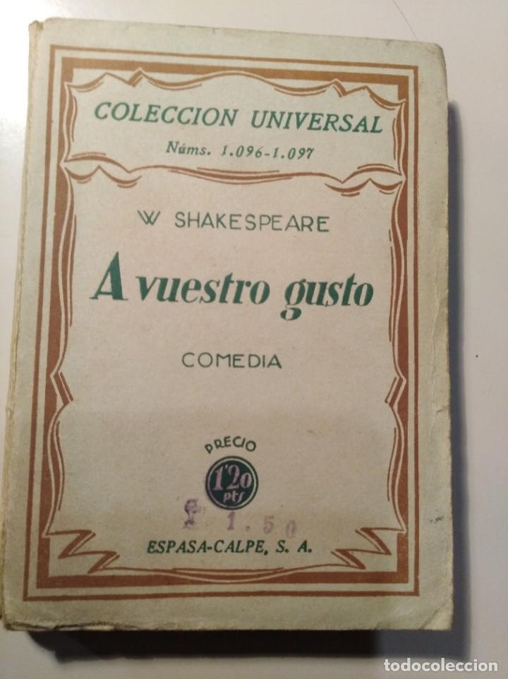 Libros antiguos: A vuestro gusto. William Shakespeare - Foto 1