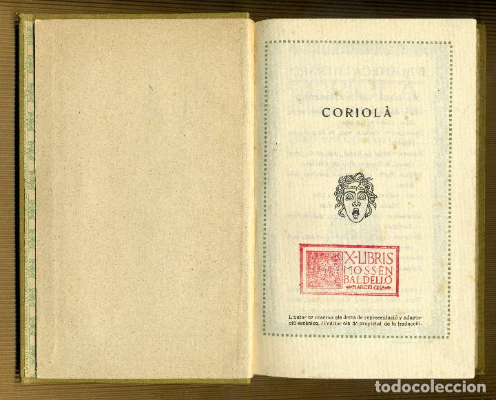 Libros antiguos: CORIOLA &ndash; Shakespeare (Catal&aacute;n) - Foto 2