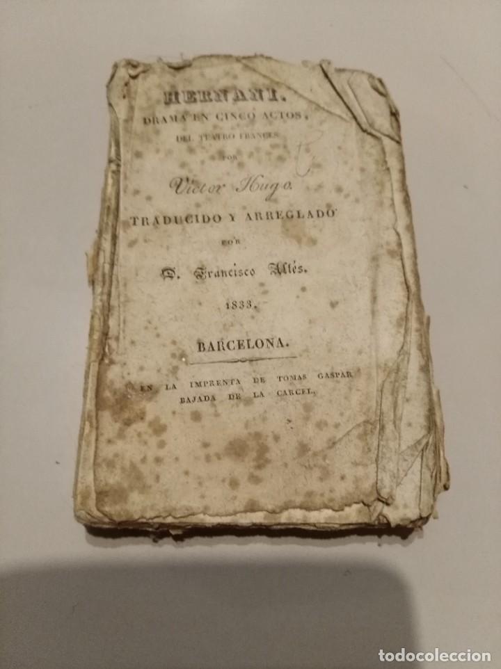Libros antiguos: Hernani. V&iacute;ctor Hugo - Foto 1