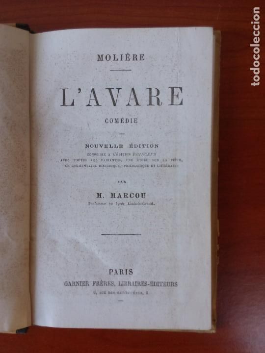 Libros antiguos: LAvare. Moliere - Foto 1