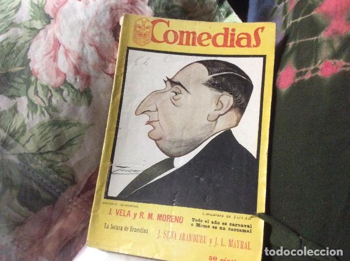 Livres anciens: Comedias n&ordm; 65 Vela Moreno Todo el a&ntilde;o Carnaval Locura Ernestina Carica Tovar Antonio Estremera 1927