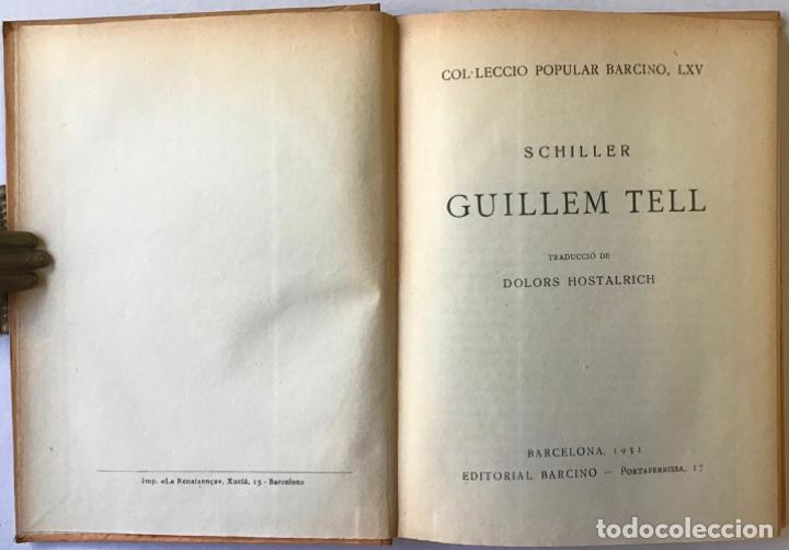 Libros antiguos: GUILLEM TELL. - SCHILLER. - Foto 2