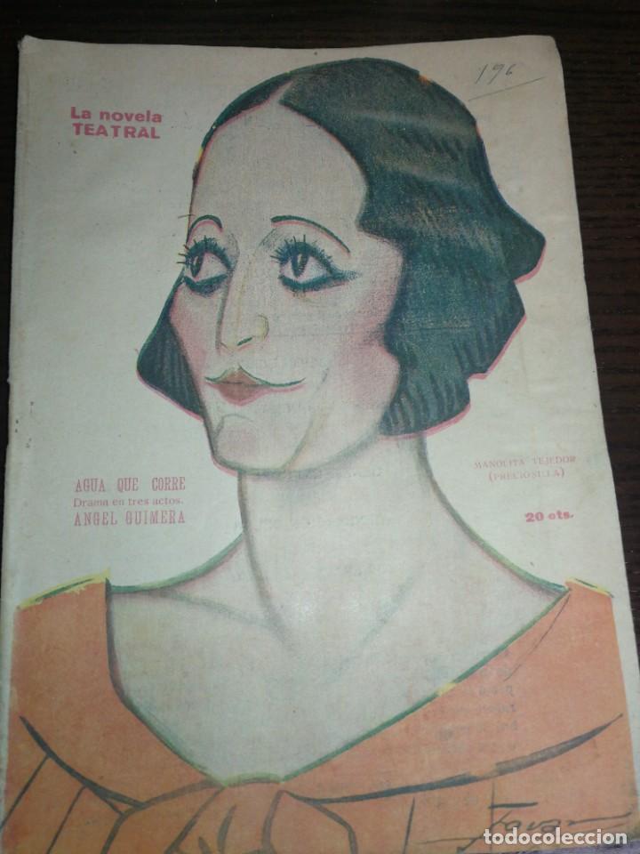 Libri antichi: (1920),LA NOVELA TEATRAL , DRAMA, AGUA QUE CORRE. .