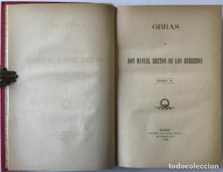 Libros antiguos: OBRAS DE... - BRETON DE LOS HERREROS, Manuel. - Foto 22