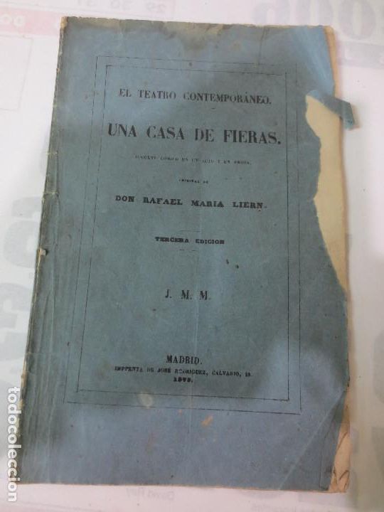 Libros antiguos: una casa de fieras. rafael maria liern