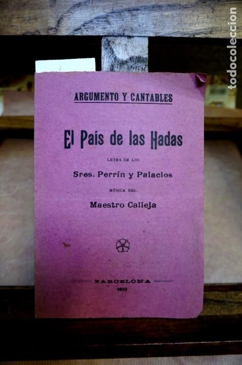 Libros antiguos: sres perrin y palacios.el pais de las hadas.musica del maestro calleja.
