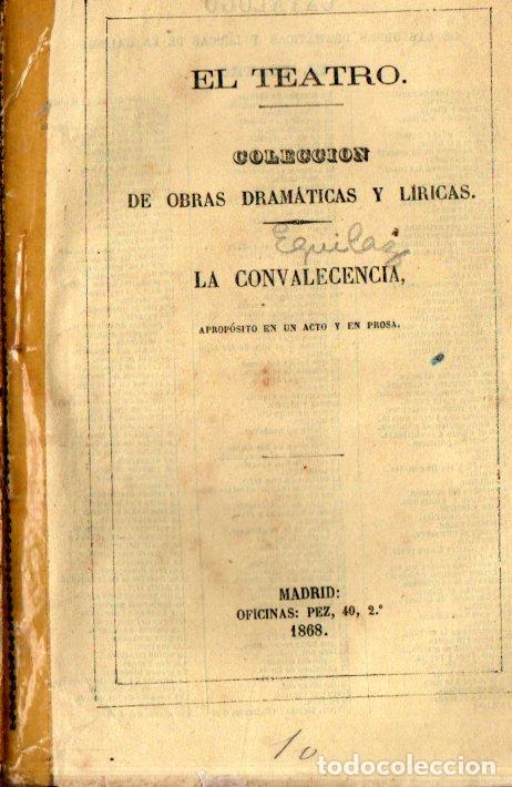 Libros antiguos: LUIS DE EGUILAZ : LA CONVALECENCIA (1868) - Foto 1