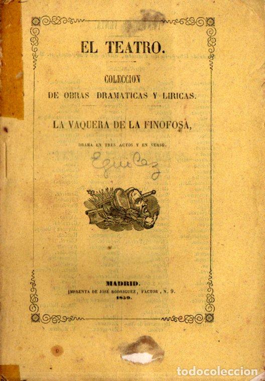 Livres anciens: LUIS DE EGUILAZ : LA VAQUERA DE LA FINOJOSA (1859)