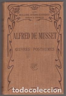 Livros antigos: Alfred de Musset, Oeuvres Posthumes