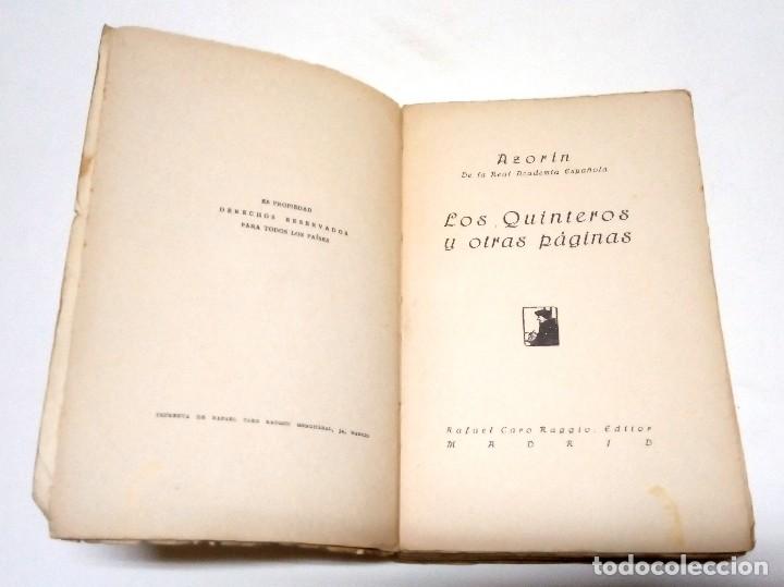 Libros antiguos: AZOR&Iacute;N. Los Quinteros, y otras p&aacute;ginas. 1925. - Foto 3