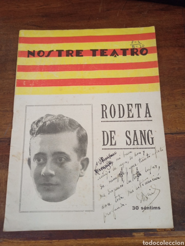 Livros antigos: RODETA DE SANG. BUIL, EDUARDO. NOSTRE TEATRO. VALENSIA, 1930