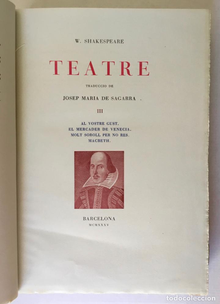 Libros antiguos: TEATRE. - SHAKESPEARE, William. - Foto 8