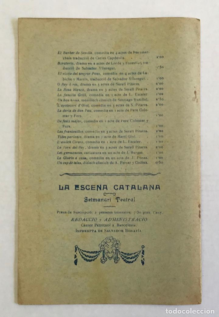 Libros antiguos: UN COP DE TELAS. Di&agrave;lech c&ograve;mich. - FERRER Y CODINA, A. - Foto 3