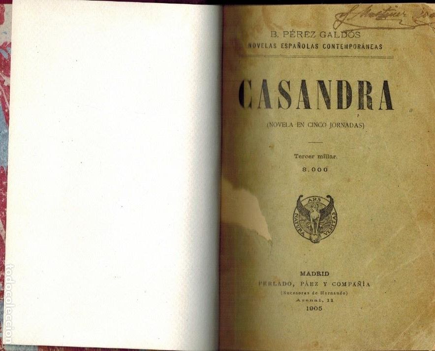 Libros antiguos: CASANDRA - Foto 1