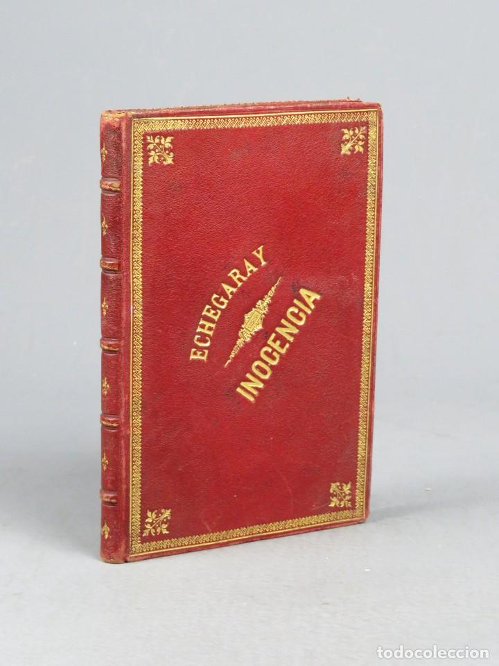 Libri antichi: INOCENCIA-COMEDIA DE MIGUEL ECHEGARAY-DEL ENEMIGO EL CONSEJO-PROVERBIO DE E. ZAMORA Y CABALLERO