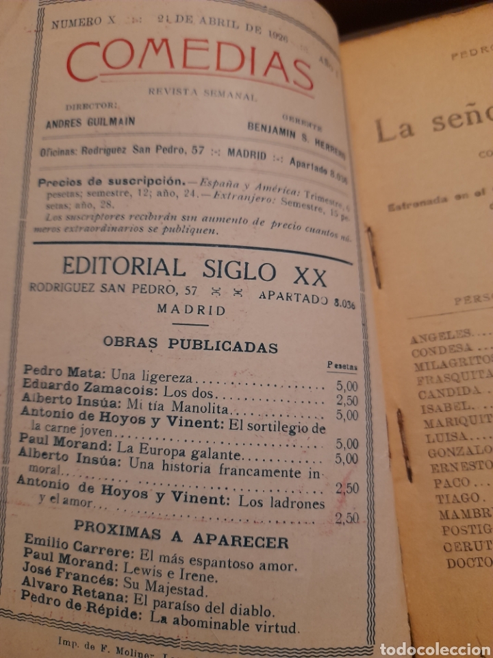 Libros antiguos: COMEDIAS ,de Pedro Mu&ntilde;oz Seca - Foto 4