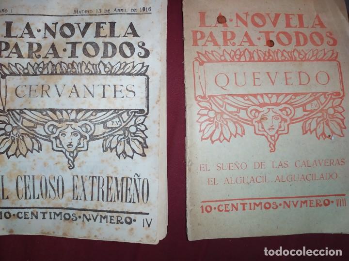 Livres anciens: LA NOVELA PARA TODOS CERVANTES EL CELOSO EXTREME&Ntilde;O QUEVEDO SUE&Ntilde;O CALAVERAS ALGUACIL ALGUACILADO 1916