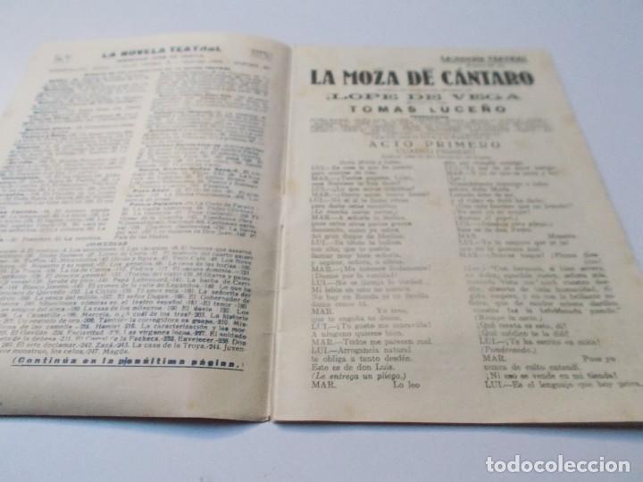 Libros antiguos: LA NOVELA TEATRAL La moza del c&aacute;ntaro - Foto 3
