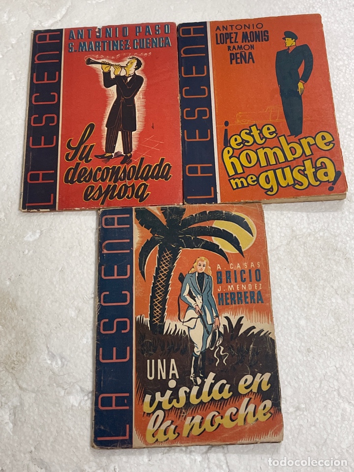 Libros antiguos: Lote de 3 ejemplares n&uacute;mero 9, 39 y 23 de la escena publicaci&oacute;n quincenal de obras teatrales