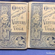 Libros antiguos: OBRAS ESCOGIDAS DE VENTURA DE LA VEGA 2 TOMOS ED ILUISTRADA MONTANER Y SIMON 1894 24X16,5X6CMS. Lote 301381758