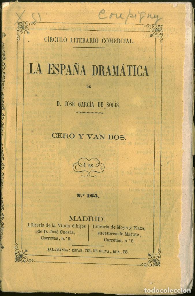 Libros antiguos: COUPIGNY, Juan de. Cero y van dos (La Espa&ntilde;a Dram&aacute;tica; 165) - Foto 1