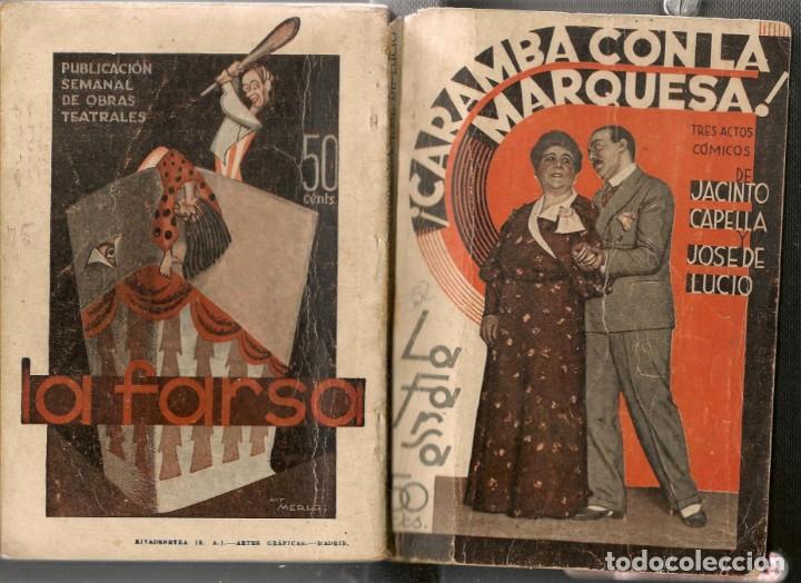Livres anciens: LA FARSA.N&ordm; 352. &iexcl;CARAMBA CON LA MARQUESA!. JACINTO CAPELLA Y JOS&Eacute; LUCIO. JUNIO, 1934.(P/D5)