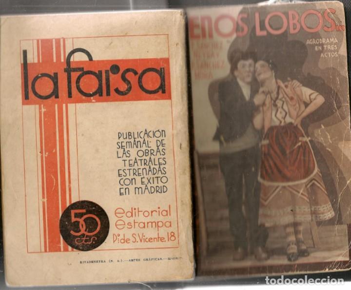 Livres anciens: LA FARSA.N&ordm; 382. MENOS LOBOS . . PEDRO S&Aacute;NCHEZ Y PABLO S&Aacute;NCHEZ. AGRODRAMA. ENERO, 1935. (P/D5)